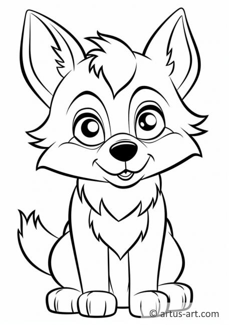 Wolf Coloring Page For Kids